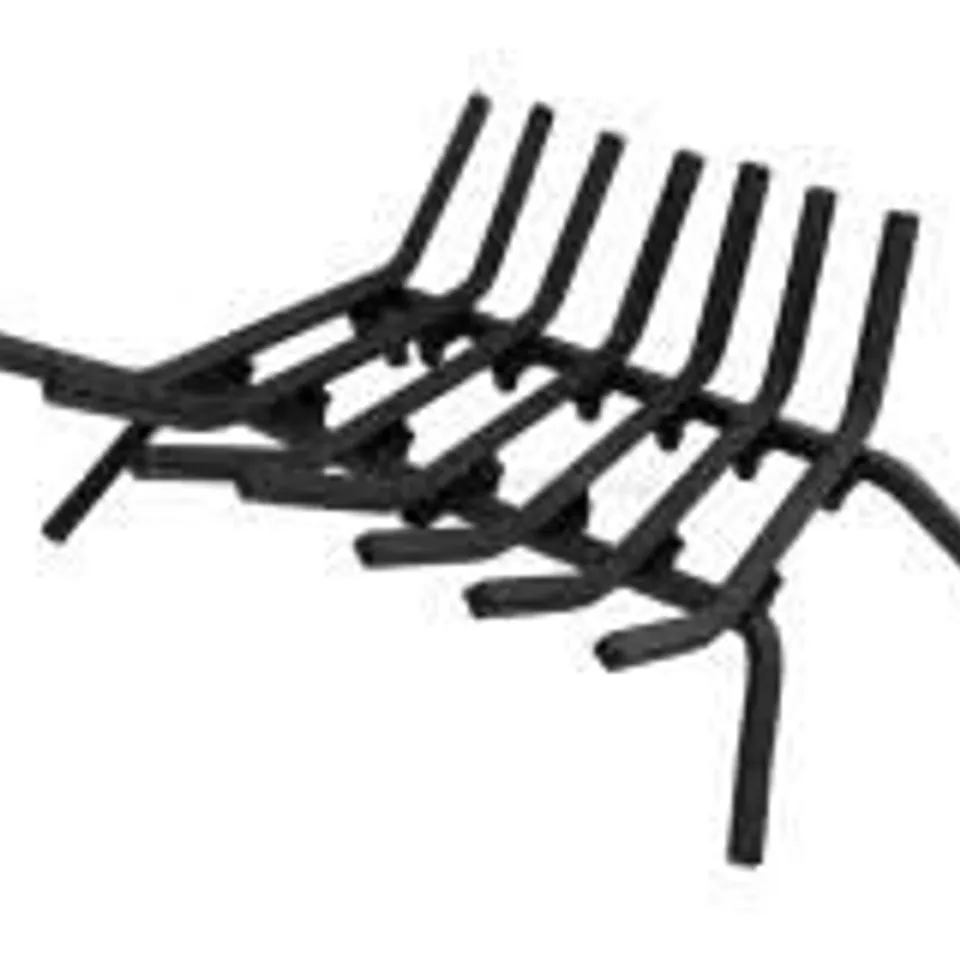 BOXED COSTWAY 18 INCH FIREPLACE LOG GRATE HEAVY DUTY STEEL FIREWOOD BURNING RACK HOLDER