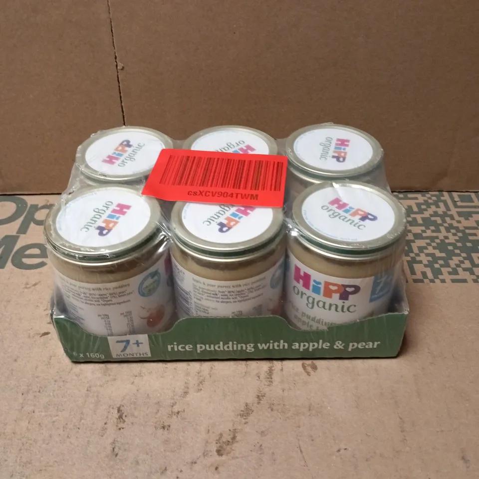 HIPP ORGANIC RICE PUDDING WITH APPLE & PEAR – 6 X 160G 