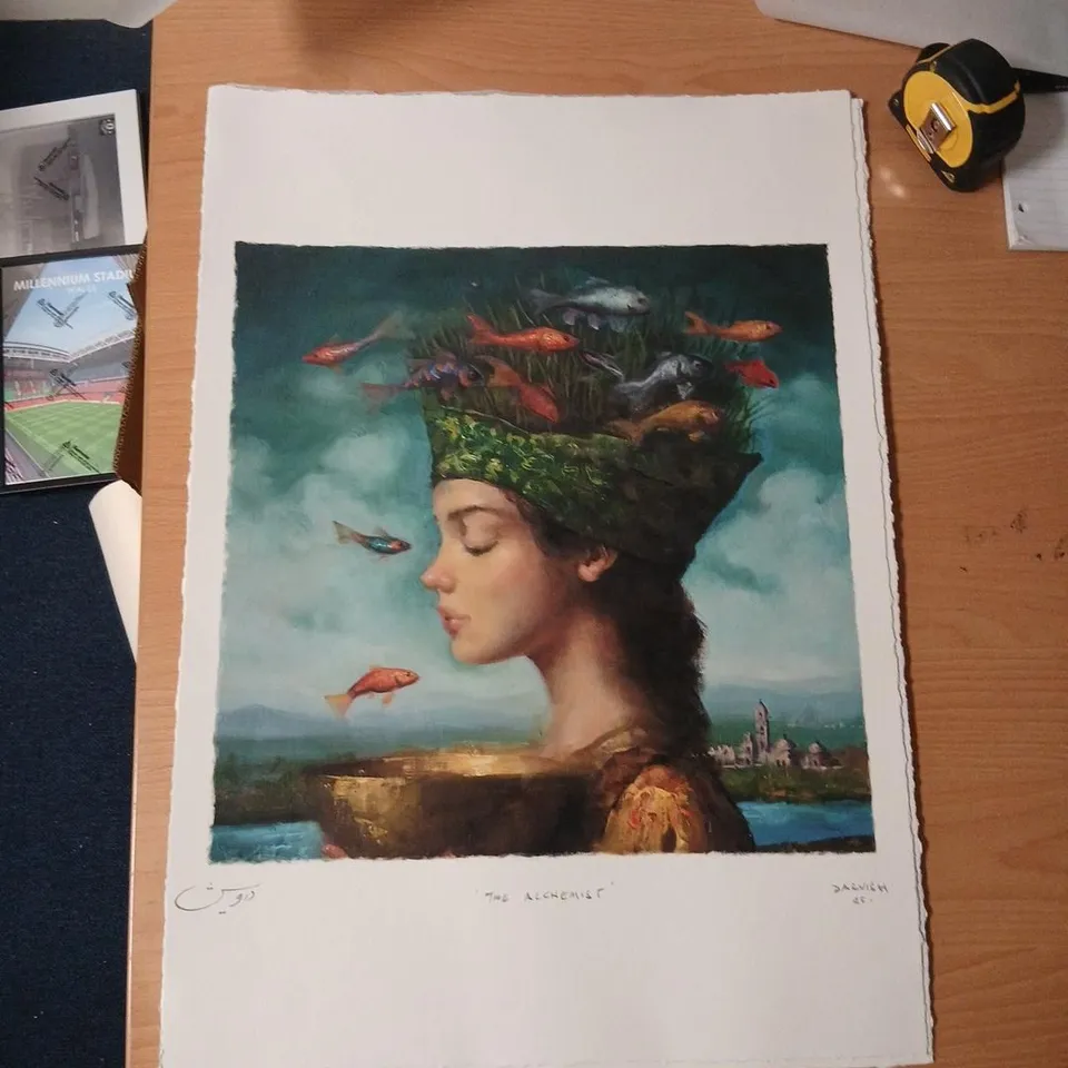 DARVISH 'THE ALCHEMIST' SIGNED PRINT 61 X 43CM