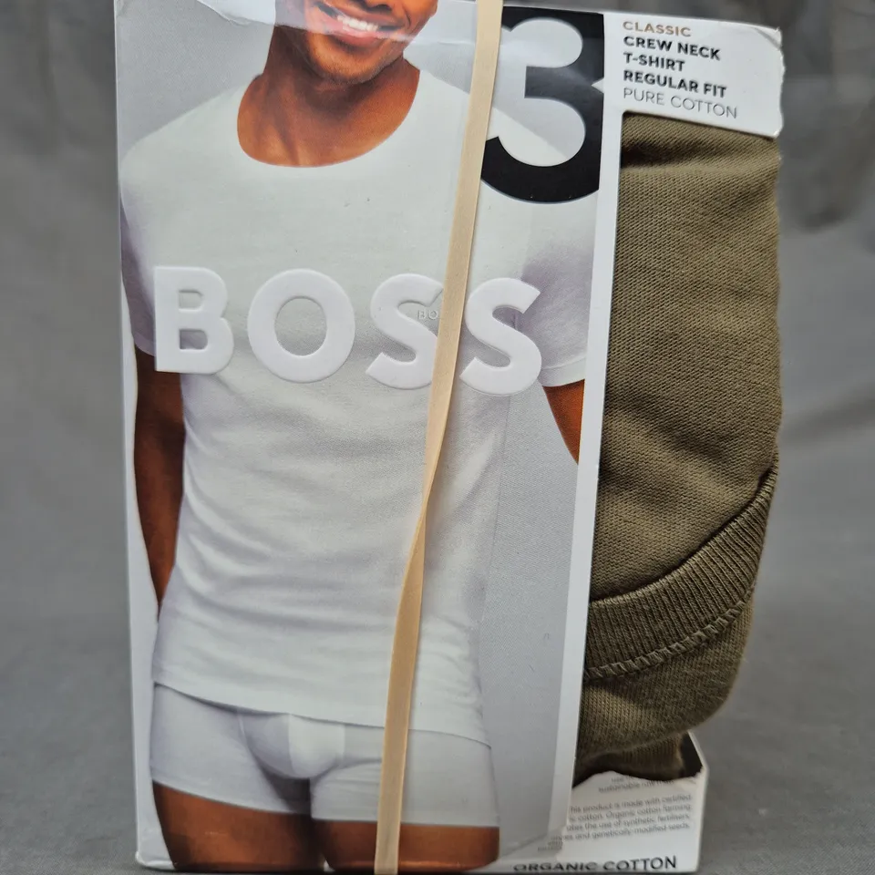 BOSS SET OF 3 CLASSIC CREW NECK T-SHIRTS IN VARIOUS SIZES SIZE XL