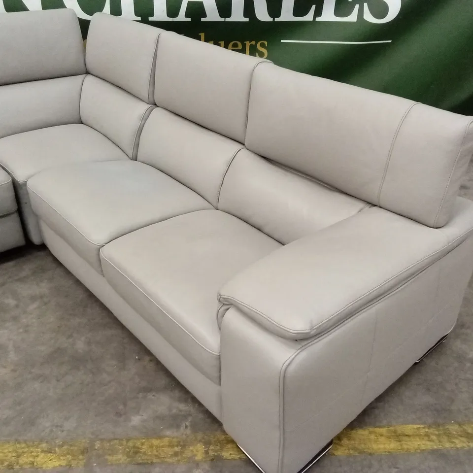 QUALITY DESIGNER ITALIAN MADE MELO LEATHER CORNER SOFA