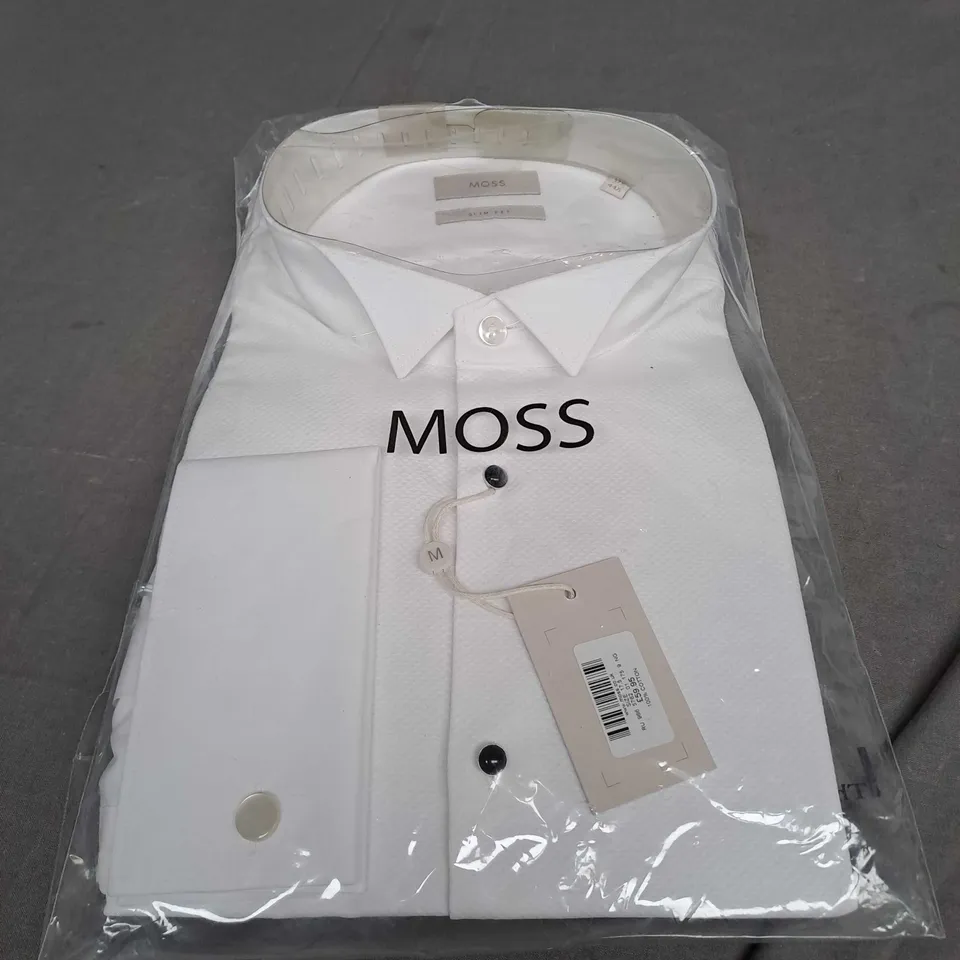 SEALED MOSS SLIM FIT WHITE SHIRT - 17 1/2 INCH NECK