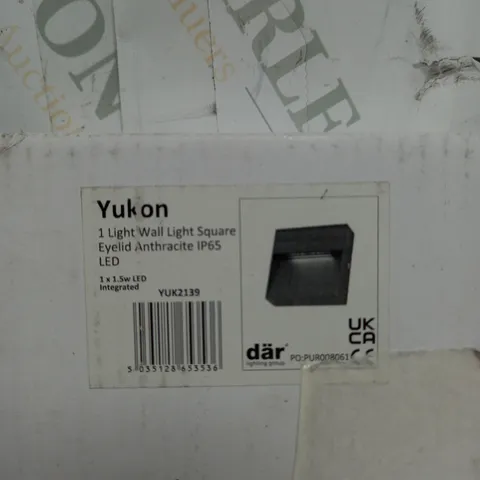 YUKON 1 LIGHT WALL LIGHT SQUARE EYELID ANTHRACITE IP65 LED