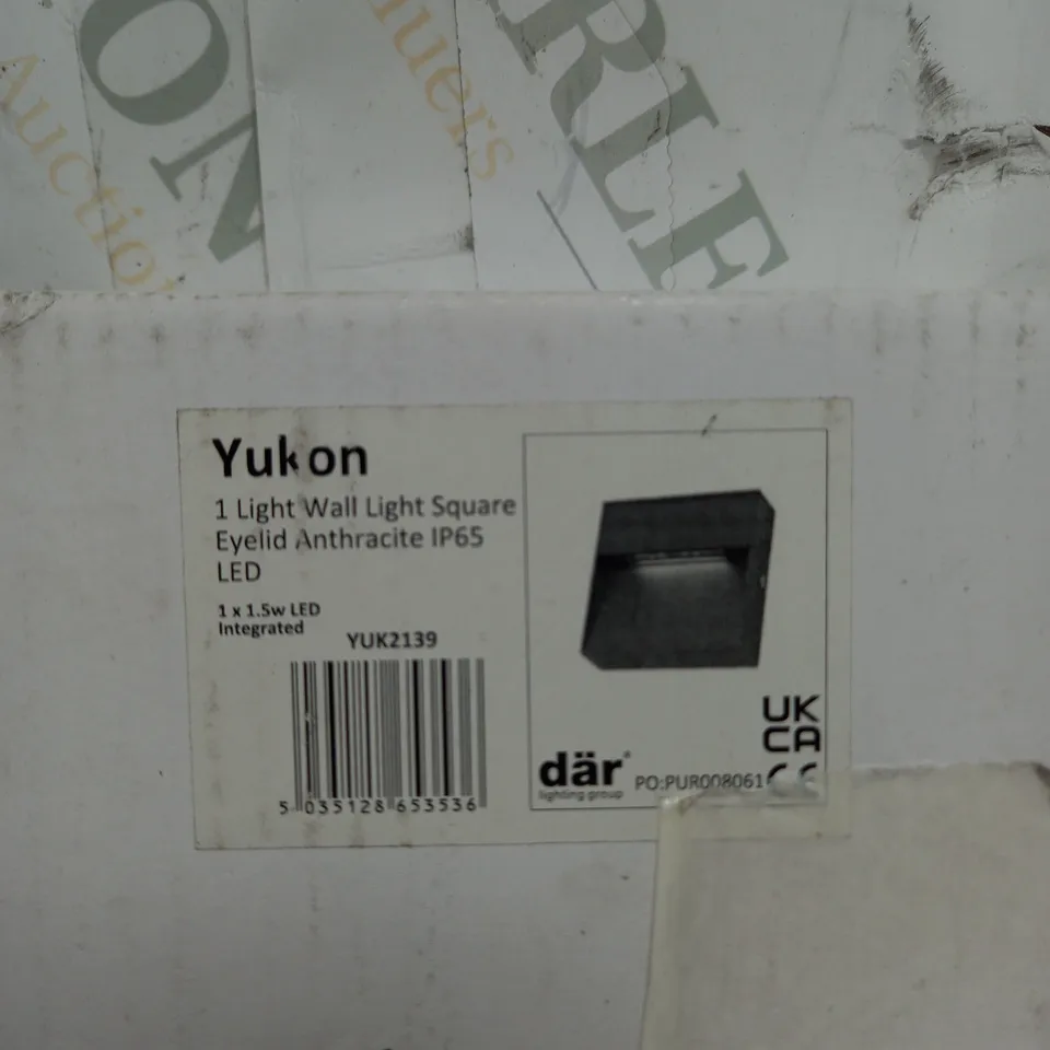 YUKON 1 LIGHT WALL LIGHT SQUARE EYELID ANTHRACITE IP65 LED