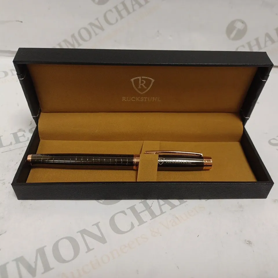 RUCKSTUHL STAINLESS STEEL LUXURY PEN IN GIFT BOX – HAND ASSEMBLED 
