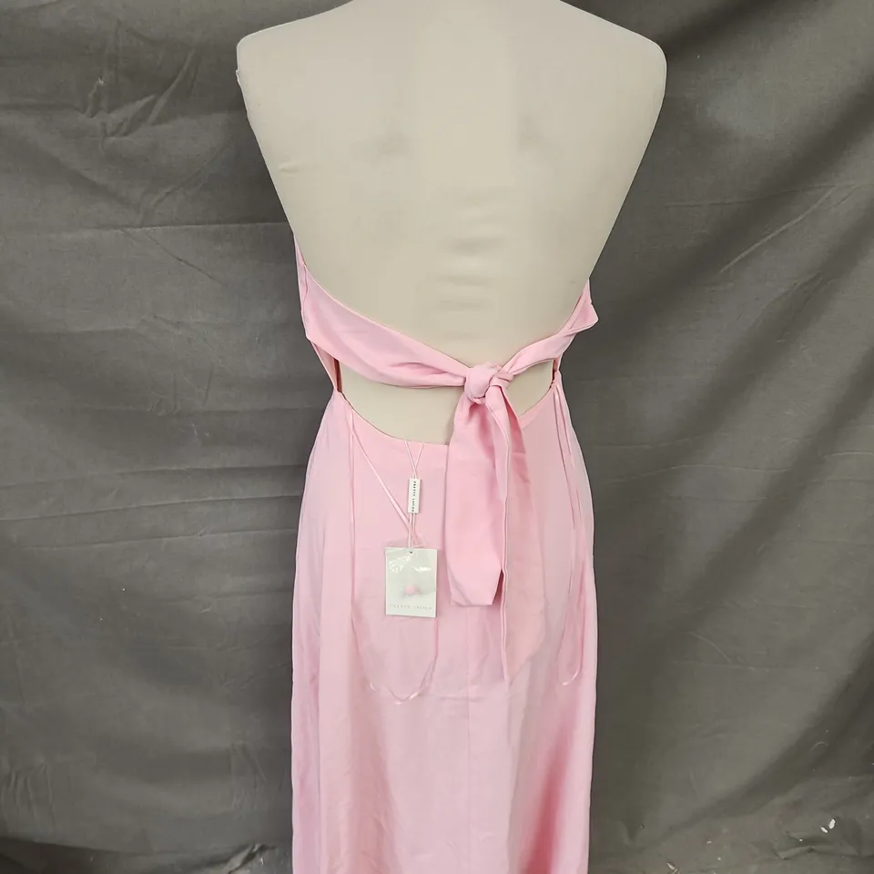 PRETTY LAVISH HAISLEY DROPPED WAIST MIDAXI DRESS IN PINK SIZE 8