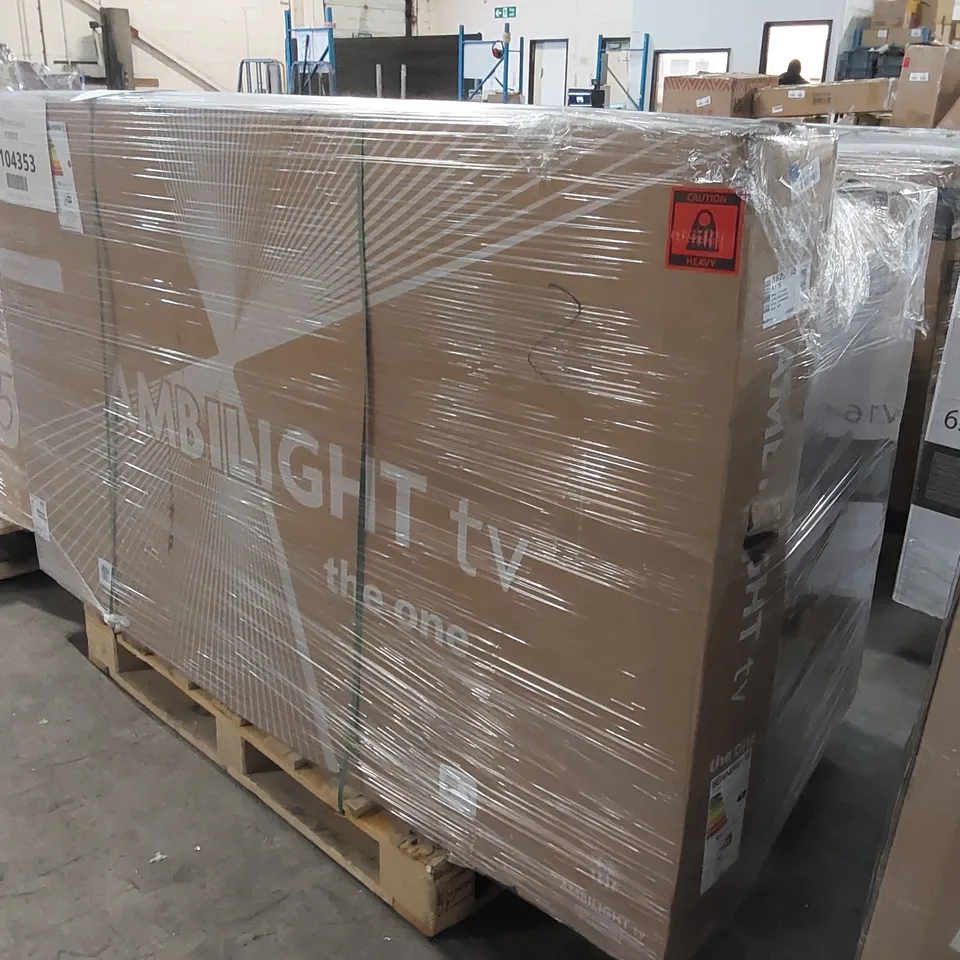 PALLET OF APPROXIMATELY 6 UNPROCESSED RAW RETURN TELEVISIONS TO INCLUDE;