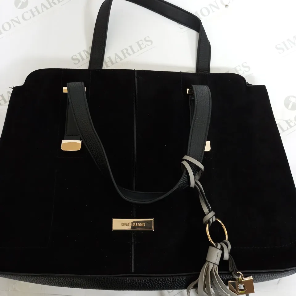 RIVER ISLAND LARGE HANDBAG IN BLACK