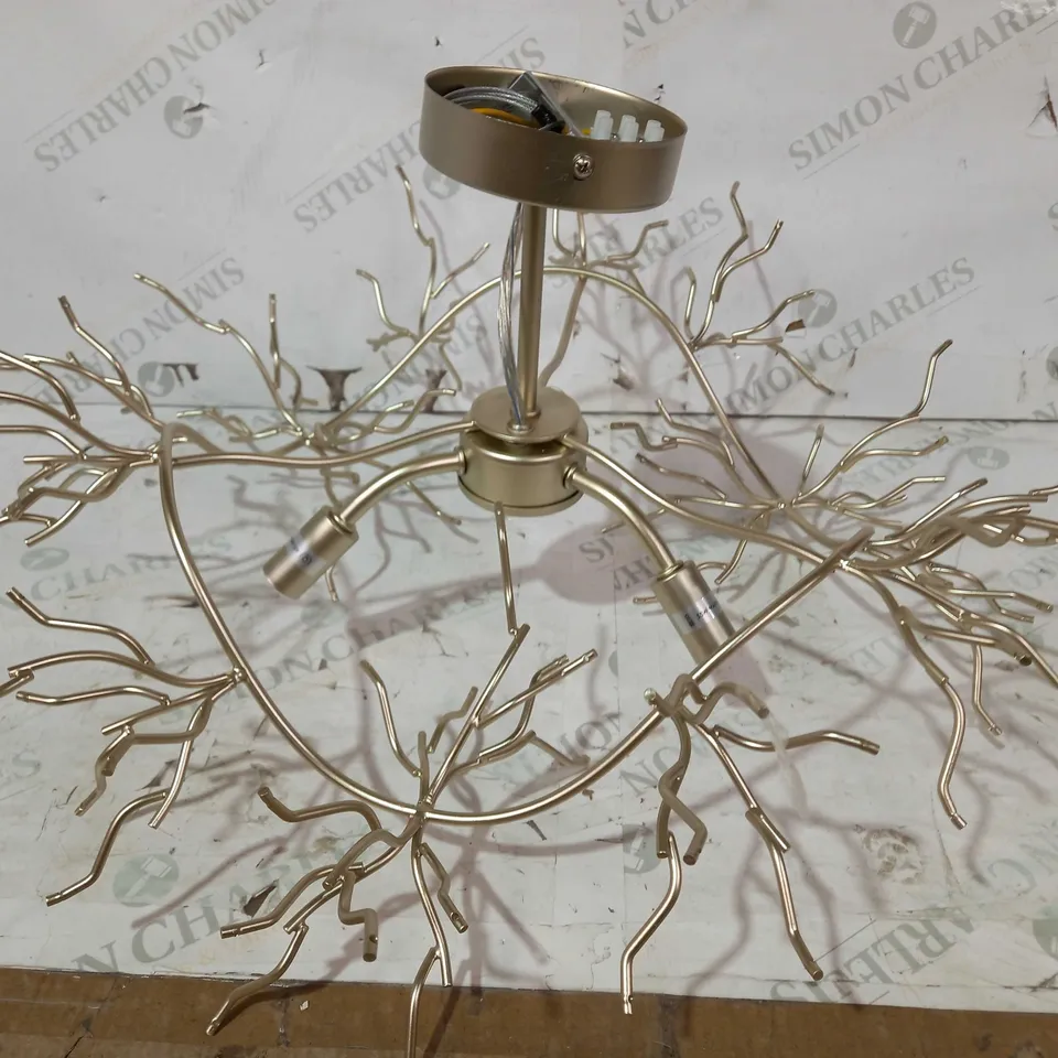 LAURA ASHLEY WILLOW 3LT PENDANT IN CHAMPAGNE COLOUR