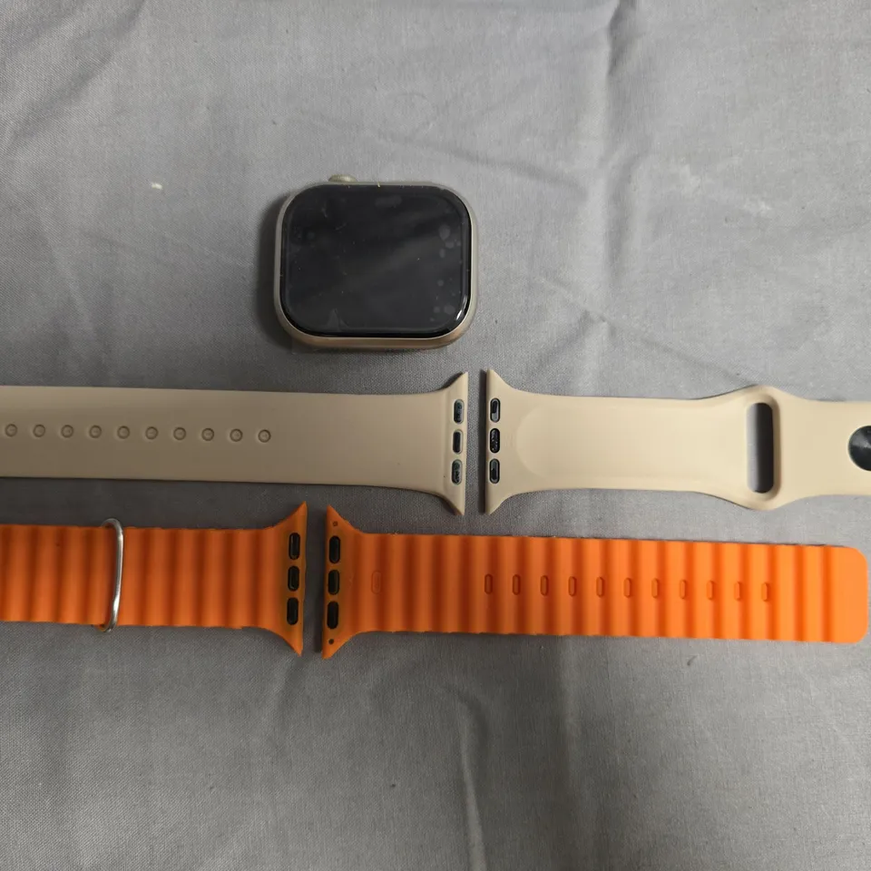 C900 PROMAX SMART WATCH – BOXED WITH BEIGE & ORANGE STRAPS