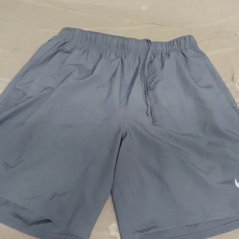 NIKE DRI-FIT SHORTS, BLUE - UK SIZE M