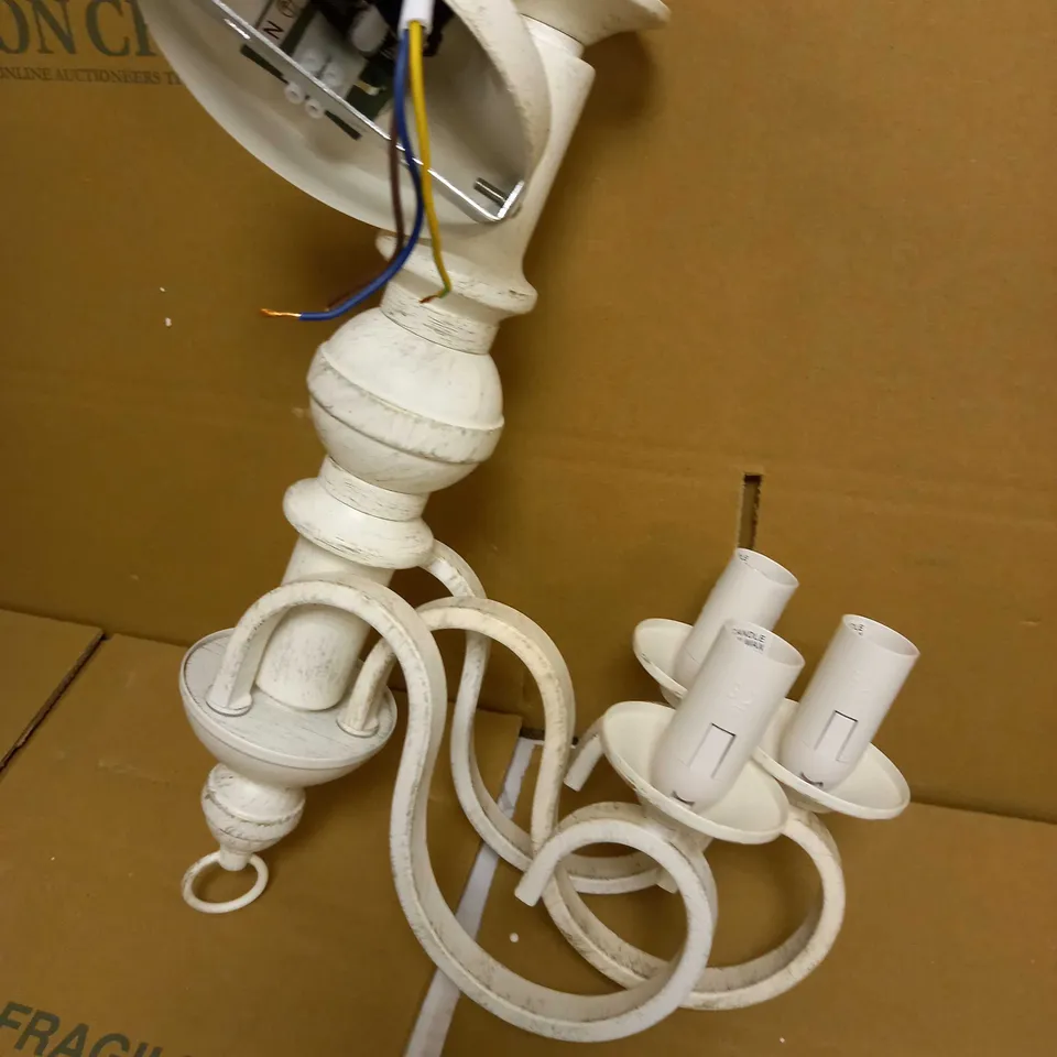 JOHN LEWIS CARLITA 3 LIGHT CEILING LIGHT, MATT WHITE FINISH