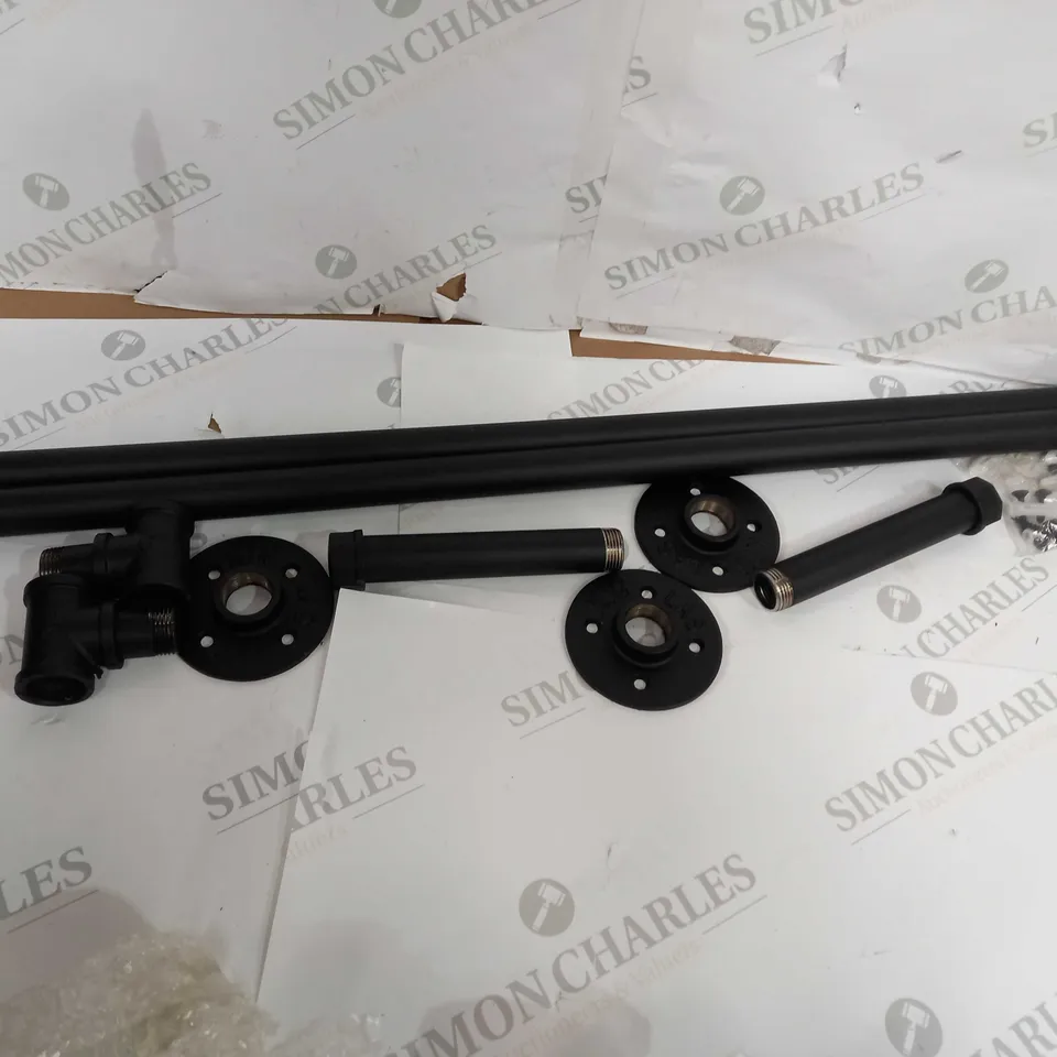 INDUSTRIAL RETRO WALL MOUNT IRON PIPE SHELF