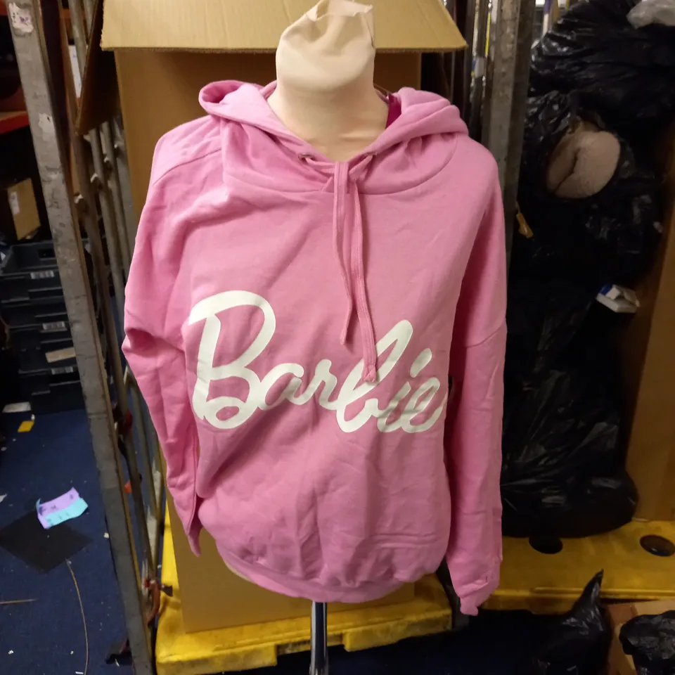 PINK BARBIE HOODIE SIZE 8-10