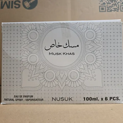 NUSUK MUSK KHAS EAU DE PARFUM – 6 X 100ML BOXED SET