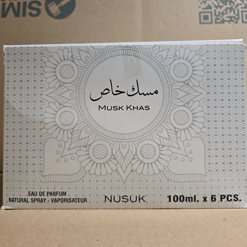 NUSUK MUSK KHAS EAU DE PARFUM – 6 X 100ML BOXED SET