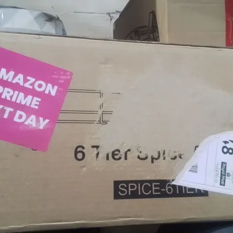 BOXED NEO 6 TIER SPICE RACK FOR KITCHEN DOOR CUPBOARD OR WALL (1 BOX)