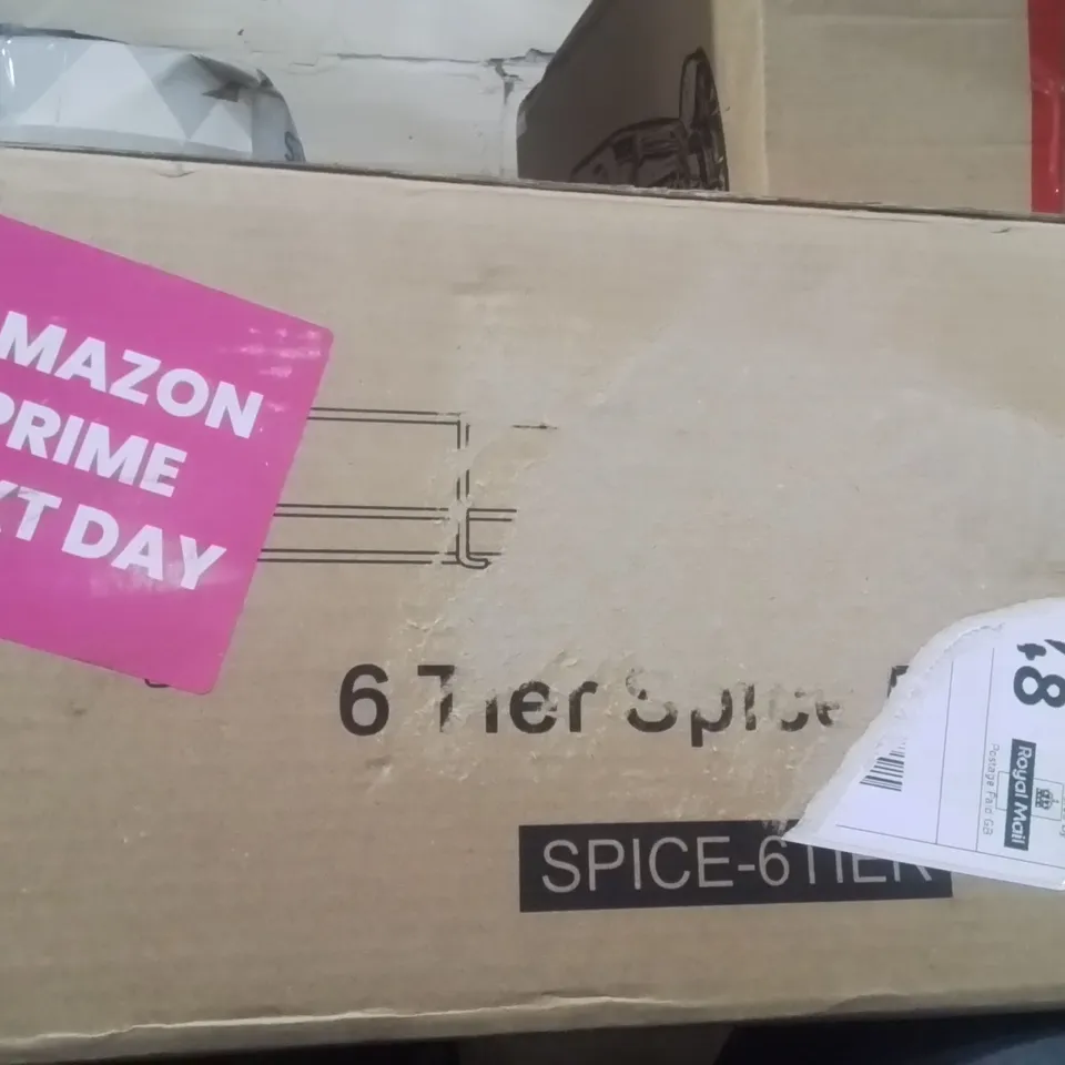 BOXED NEO 6 TIER SPICE RACK FOR KITCHEN DOOR CUPBOARD OR WALL (1 BOX)