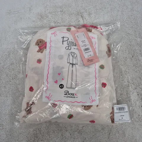 BAGGED BOUX AVENUE CREAM COCKAPOO PJ IN A BAG, UK 6