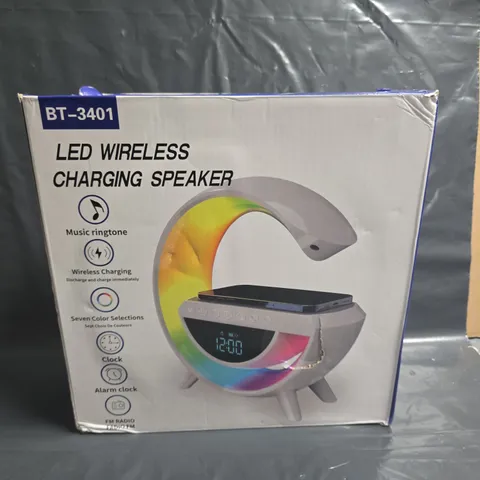 BOXED LED WIRELESS CHARGING SPEAKER