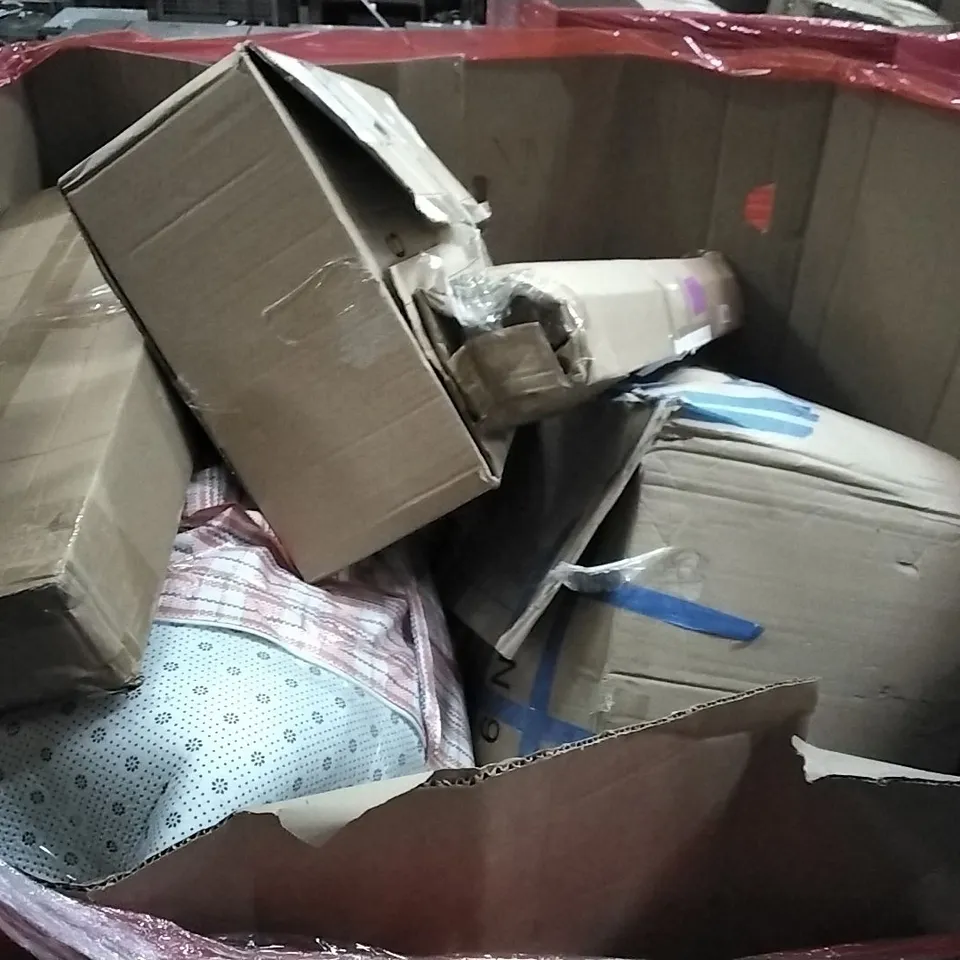 PALLET OF ASSORTED PRODUCTS AND HOUSEHOLD GOODS TO INCLUDE;VIBRATION PLATE,FLOATING SHELVES,RICE COOKER