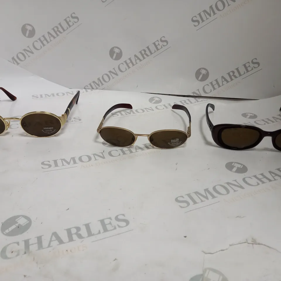 BOX OF APPROX 5 PAIRS OF ASSORTED SUNGLASSES TO INCLUDE VOGART 1342I, VOGART 2564I, VOGART 3564.
