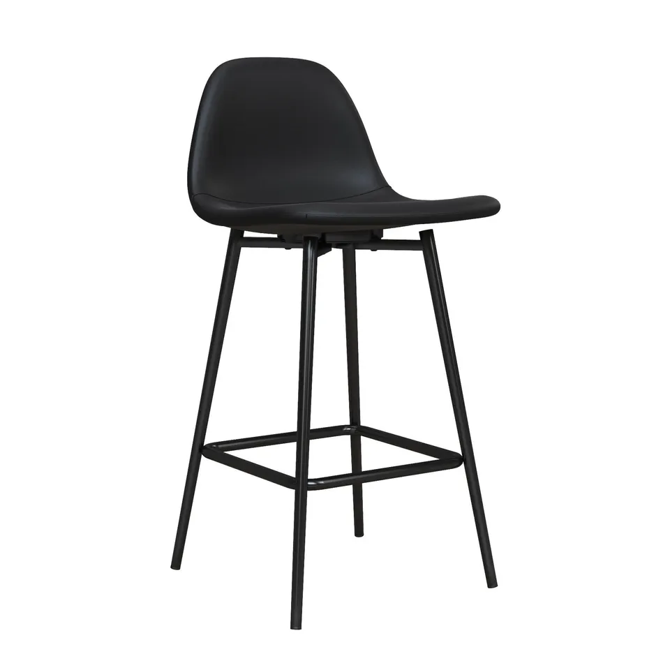 BOXED CALVIN COUNTER STOOL IN PU BLACK (1 BOX)