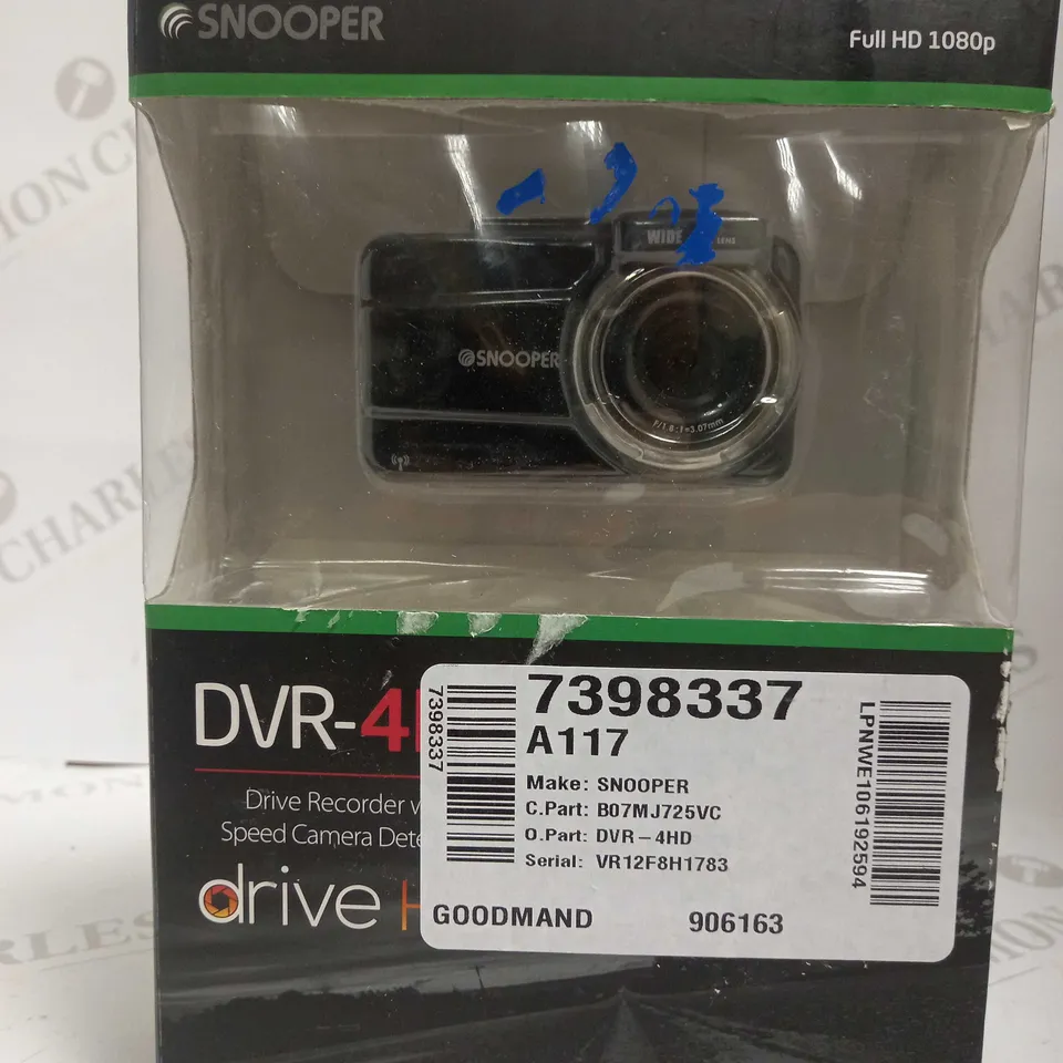 SNOOPER DVR-4HD G3 1080P HD GPS DASH CAMERA