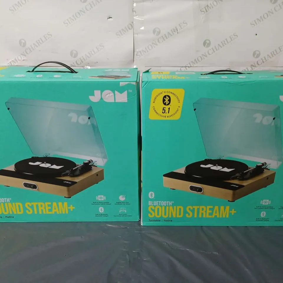 2 BOXED JAM SOUNDSTREAM+ TURNTABLES