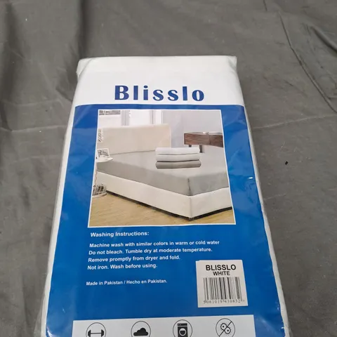 BLISSLO FITTED SHEET - WHITE - KING SIZE