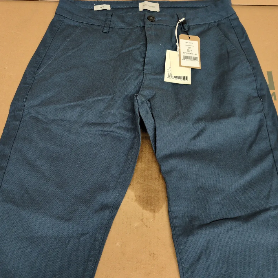 PAUL HUNTER SLIM CHINO TROUSERS – INDIGO, UK 32-30