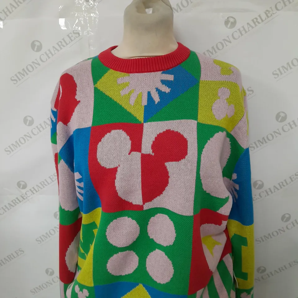 DISNEY CHRISTMAS JUMPER MICKEY POP MEMPHIS SIZE S | M 