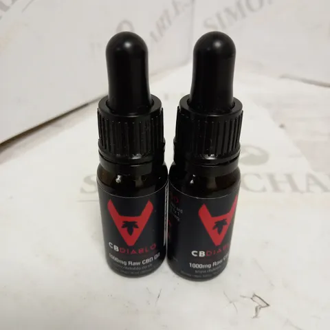 PAIR OF CBDIABLO 1000MG RAW CBD OIL