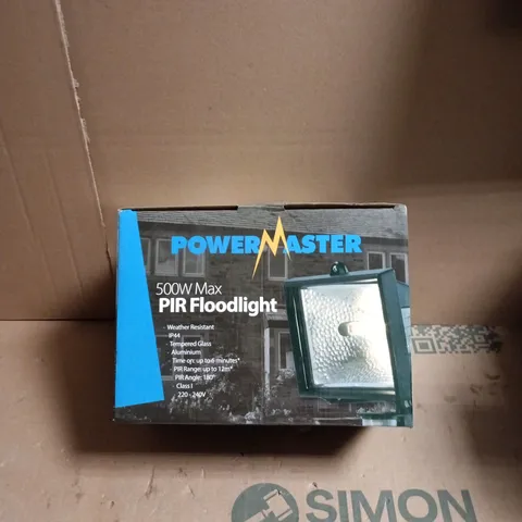 POWERMASTER 500W MAX PIR FLOODLIGHT – OUTDOOR LIGHTING (BOXED)
