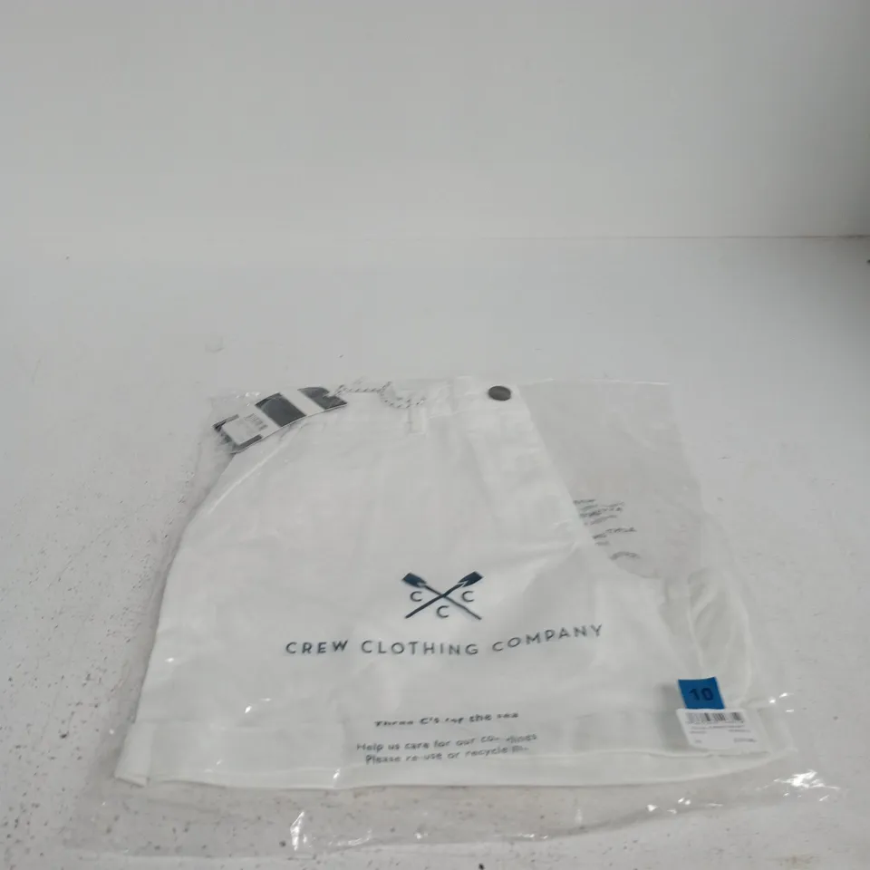 CREW CLOTHING TILDA CHINO SHORT – WHITE, UK 10