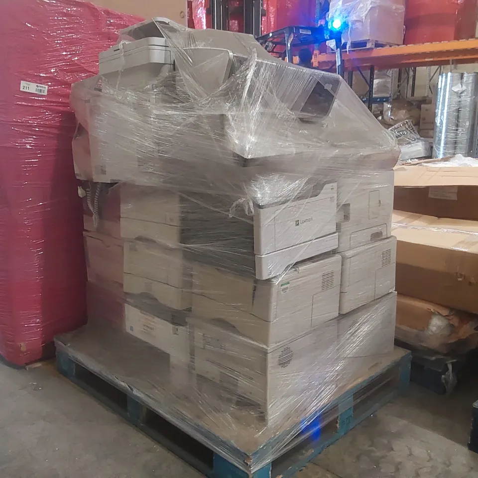 PALLET CONTAINING A LARGE QUANTITY OF ASSORTED PRINTERS ECT
