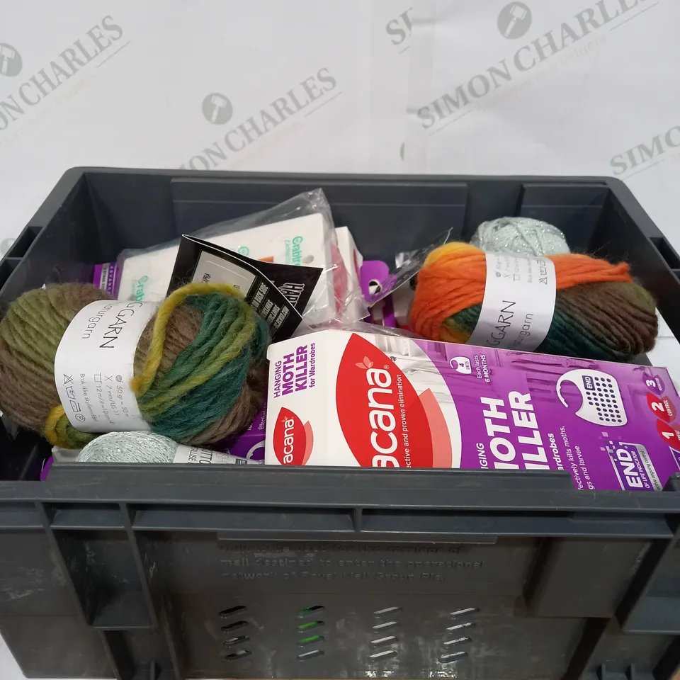 LOT TO CONTAIN APPROX 25 ASSORTED HOUSEHOLD PRODUCTS, INCLUDES STICKERS, MOTH KILLER, COTTON, BLU-TACK ETC