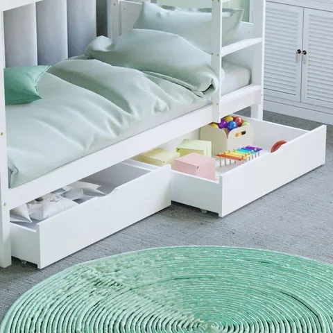 BOXED KAIF LIBRA 2 PIECE UNDERBED STORAGE DRAWERS - WHITE (1 BOX)