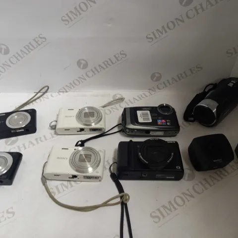LOT OF 10 CAMERAS TO INCLUDE SONY CYBER-SHOT WX350, CYBER-SHOT DSC-W810, AND SONY CYPER-SHOT HX60V ETC.
