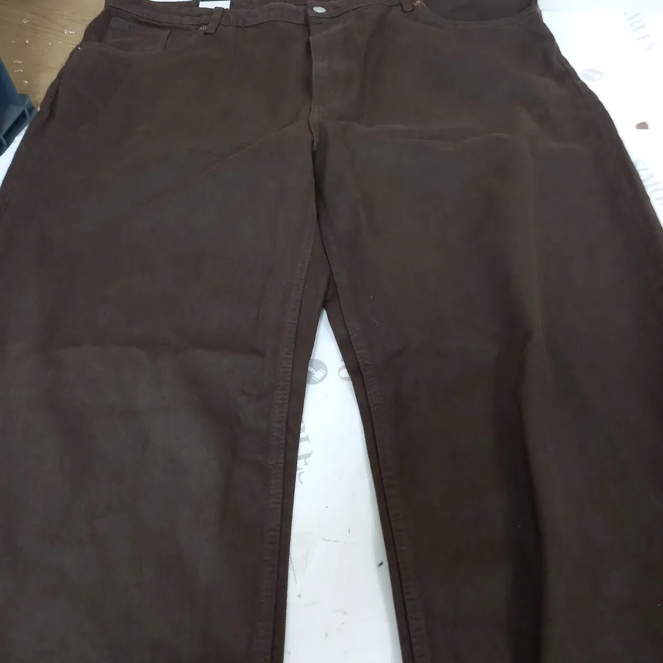 MONKI YOKE WIDE LEG JEANS IN BROWN - EU 40
