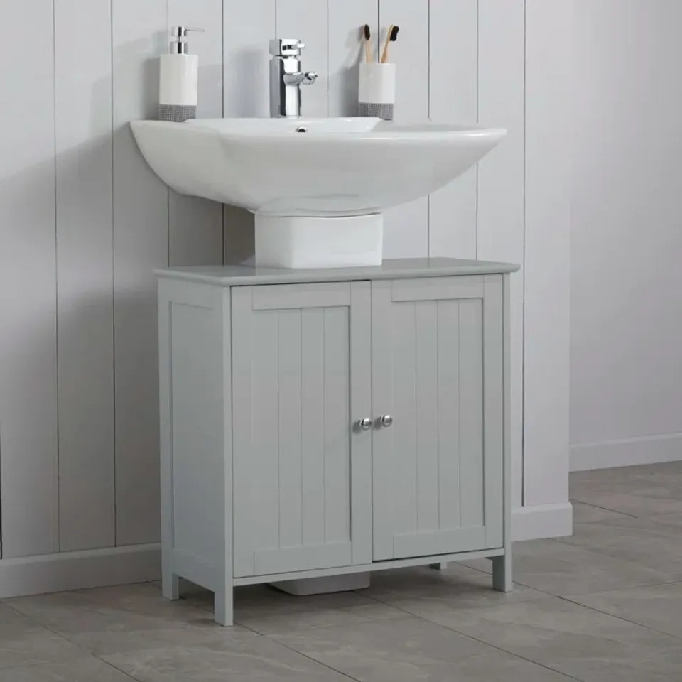 BOXED JAFFET 60.5CM FREE-STANDING SINGLE VANITY UNIT BASE GREY (1 BOX)