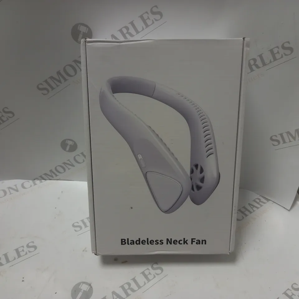 BOXED BLADELESS NECK FAN IN WHITE