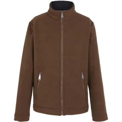 BRAND NEW REGATTA MENS GARRIAN II FULL ZIP SHERPA LINED FLEECE JACKET IN DARK BROWN/BLACK SIZE UK 3XL