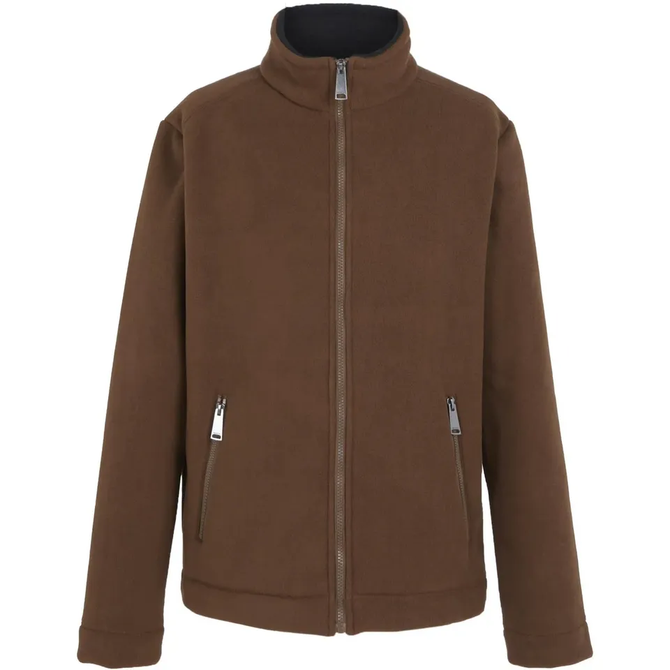 BRAND NEW REGATTA MENS GARRIAN II FULL ZIP SHERPA LINED FLEECE JACKET IN DARK BROWN/BLACK SIZE UK 3XL
