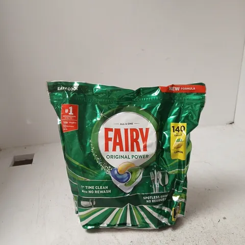 FAIRY ORIGINAL POWER ALL-IN-ONE DISHWASHER TABLETS – LEMON, 140 CAPSULES