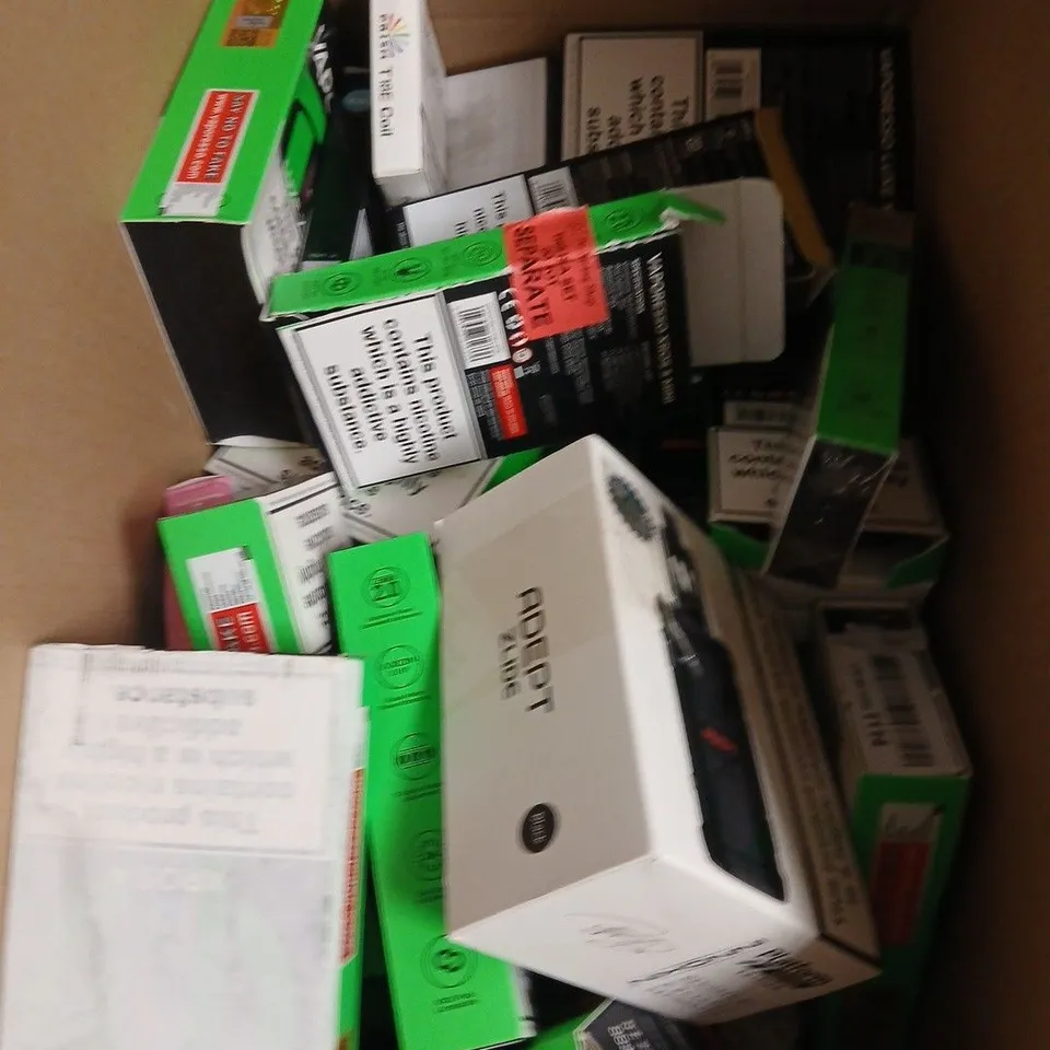 APPROXIMATELY 15 ASSORTED E-CIG PRODUCTS AND ACCESSORIES TO INCLUDE VAPORESSO, INNOKIN ETC 