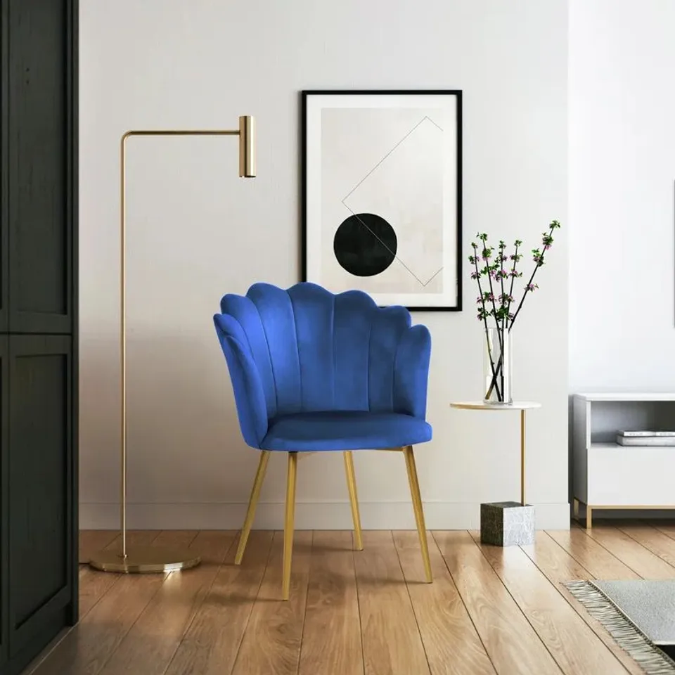 BOXED TISA 43CM WIDE TUB CHAIR - BLUE