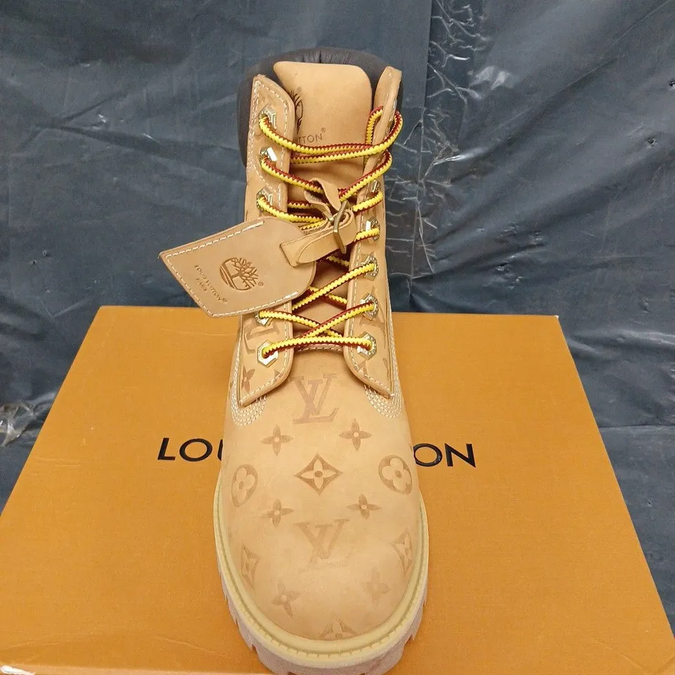 BOXED PAIR OF LOUIS VUITTON 6 IN ANKLE BOOTS - UK SIZE 11