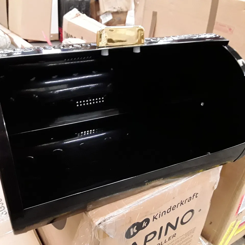 BOXED TOWER T826090BLK EMPIRE ROLL TOP BREAD BIN