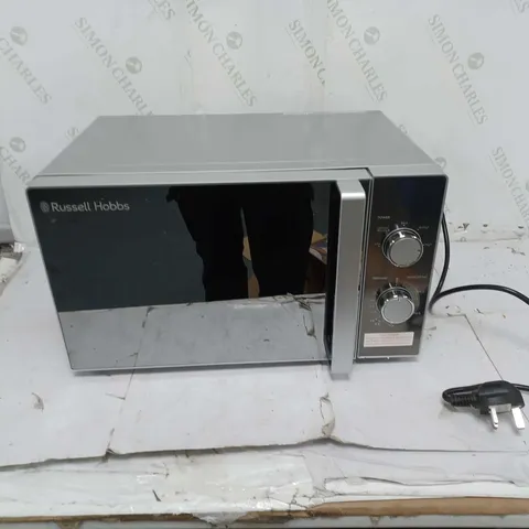 BOXED RUSSELL HOBBS COMPACT SILVER MANUAL MICROWAVE 
